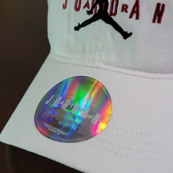 Air Jordan Retro OG 1 3 4 5 6 8 11 13 Bred Hat Cap Infrared Jumpman White Black - Picture 4 of 8